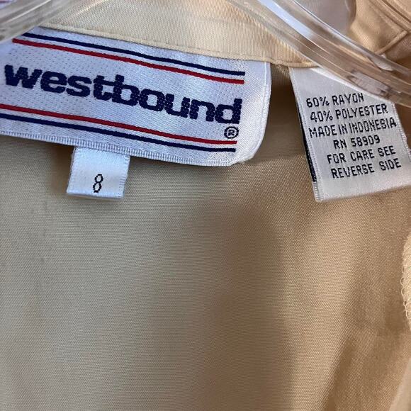 Vintage 90s Westbound Light Yellow Button Up Blouse‎ - Picture 2 of 4